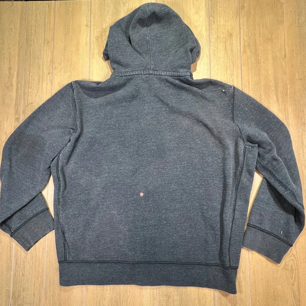 Polo Ralph Lauren Mens Full Zip Hoodie Charcoal Grey Waffle‎ Lined XXL TTG